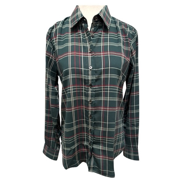 Tuckernuck Tops - TUCKERNUCK The Shirt by Rochelle Behrens Signature Hunter Plaid Sz S